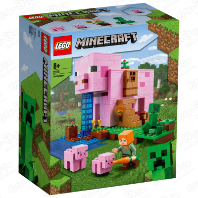конструктор lego minecraft дом свинья Конструктор LEGO Minecraft 21170 Дом-свинья с 8 лет