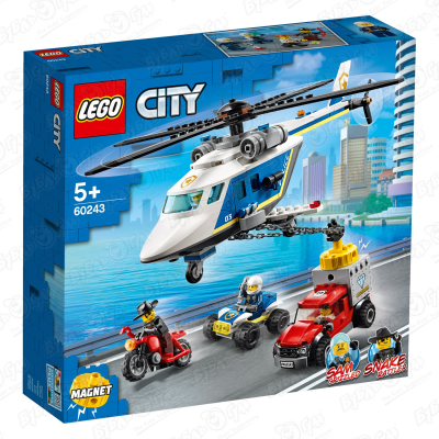 Конструктор Вертолет LEGO City 60243 с 5лет конструктор вертолет lego city 60243 с 5лет