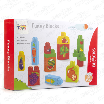 Конструктор Овощи Lanson Toys Funny Blocks 30дет. с 3лет