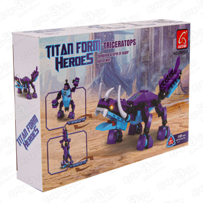 Конструктор Робот-динозавр Ausini Titan Form Heroes Triceratops 118дет. с 6лет цена и фото