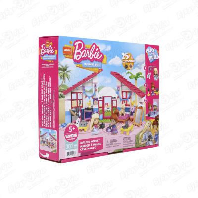 Конструктор MEGA BLOKS Barbie Домик мечты 303дет конструкторы mega bloks маленький игровой набор