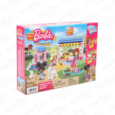 Конструктор MEGA BLOKS Barbie Фермерский рынок 90дет конструкторы mega bloks маленький игровой набор