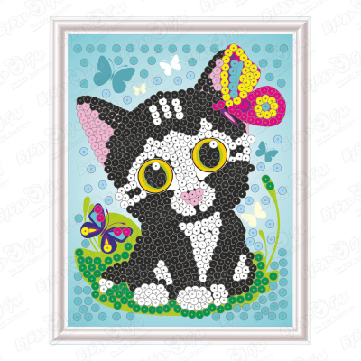Картина из пайеток LORI Волшебный блеск Мечтающий котенок lori картина из пайеток мечтающий котенок ап 013