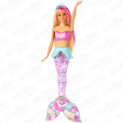 цена Кукла Barbie Дримтопия Русалочка со сверкающим в воде полупрозрачным хвостом с 3лет