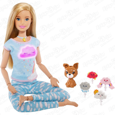 Кукла Barbie Йога с питомцем с 3лет кукла энчантималс с любимым питомцем