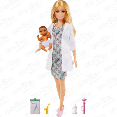 Кукла Barbie Педиатр с малышом с 3лет