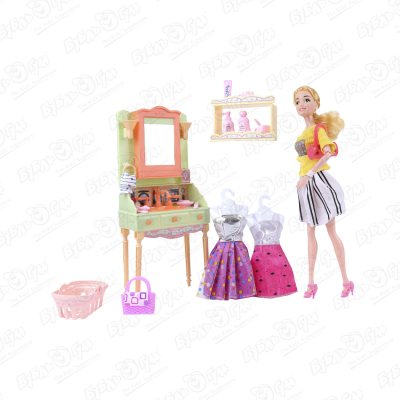 Набор игровой кукла и гардеробная функциональная и практичная гардеробная система