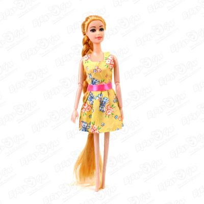 Кукла модная с длинными волосами в ярком платье в ассортименте кукла модель с длинными волосами в ярком платье 25 см 1 шт