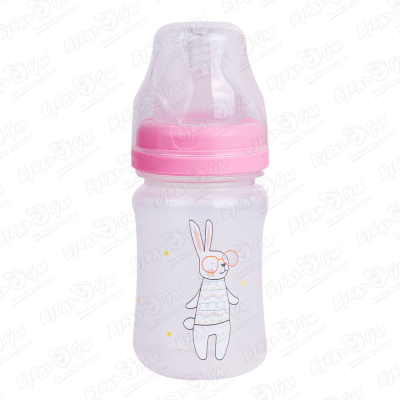 Бутылочка с широким горлышком Mepsi 150мл 0+ bunny