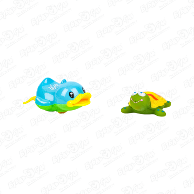 набор для ванной yako мини мания утенок и лодка н85570 оранжевый желтый Игрушка для ванной YAKO утенок и черепаха