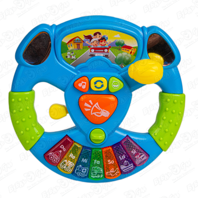 Игрушка озвученная руль звуки транспорта аксессуары для транспорта globber насадка на руль далматин