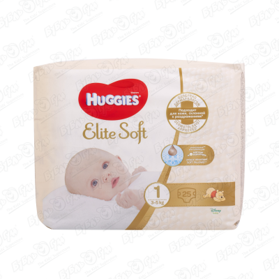 Подгузники HUGGIES Elite Soft 1 3-5кг 25шт