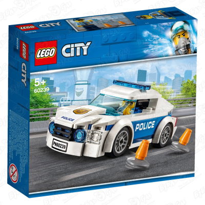 Конструктор Автомобиль полицейского патруля LEGO City 60239 с 5лет конструктор lego city police 60239 автомобиль полицейского патруля 92 дет