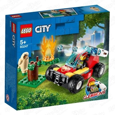Конструктор Лесные пожарные LEGO City 60247 с 5лет конструктор lego city 60286 пляжный спасательный вездеход с 5лет