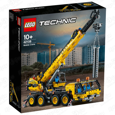 конструктор lego technic 42108 мобильный кран 1292 дет Конструктор Mobile Crane LEGO Technic 42108 с 10лет