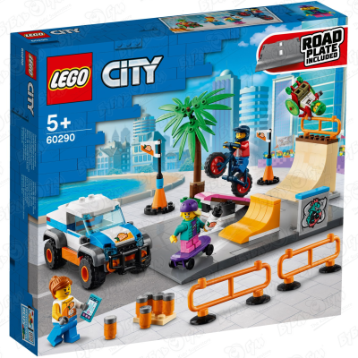 Конструктор LEGO City 60290 Скейт-парк с 5лет конструктор скейт парк