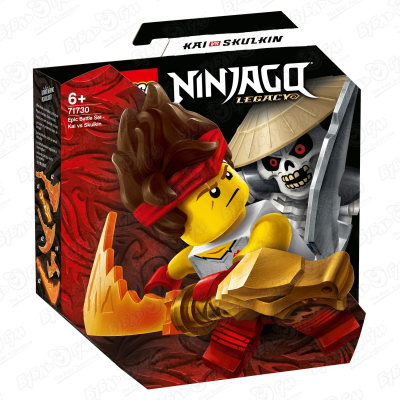 конструктор lego ninjago 71730 легендарные битвы кай против скелета 61 дет Конструктор LEGO NINJAGO Кай против армии скелетов