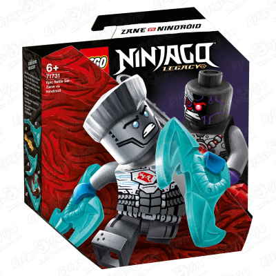 конструктор lego ninjago 71731 легендарные битвы зейн против ниндроида 57 дет Конструктор LEGO NINJAGO Зейн против Ниндроида