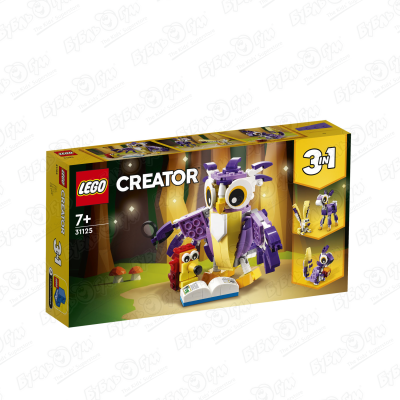 цена Конструктор LEGO CREATOR «Удивительные лесные обитатели» с 7лет
