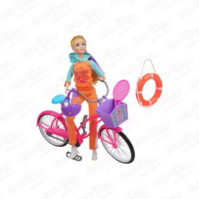 цена Кукла Lanson Toys на велосипеде